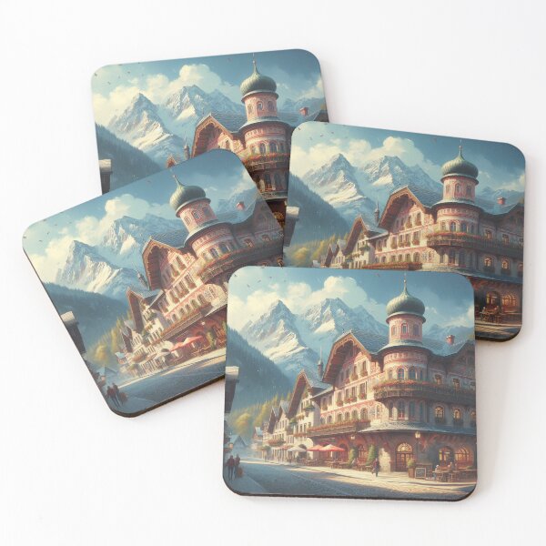 Item preview, Bavarian Sunlight Across the Snowy Mountains designed and sold by nikkolaus.