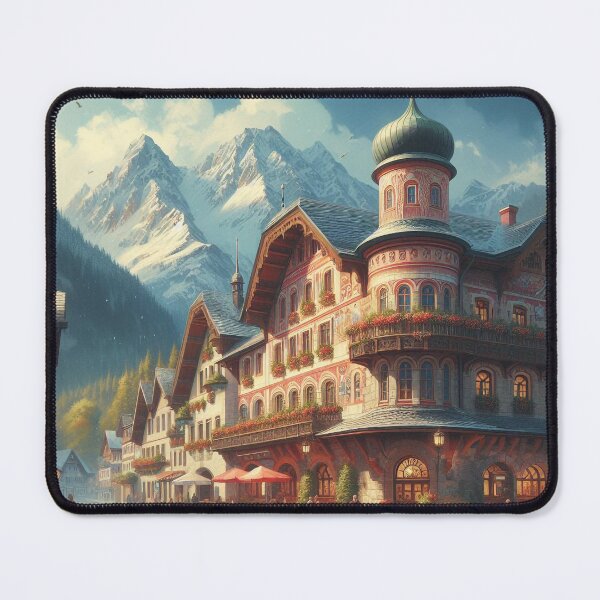 Item preview, Bavarian Sunlight Across the Snowy Mountains designed and sold by nikkolaus.