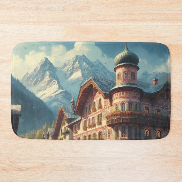 Item preview, Bavarian Sunlight Across the Snowy Mountains designed and sold by nikkolaus.