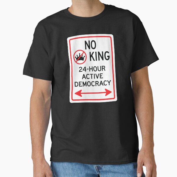 Item preview, NO KING - 24-HOUR ACTIVE DEMOCRACY designed and sold by ArtfulDeejay.