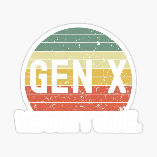 Generation X Stickers 2-Pack - 1965-1980 Nostalgic Decals For Laptops & Water Bottles