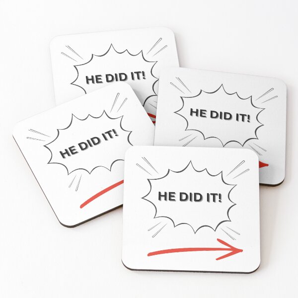 Item preview, He Did It! designed and sold by TheMysticNook.