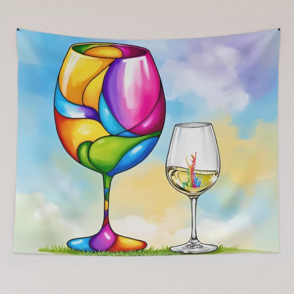 Item preview, Happy Easter Glass of wine Art designed and sold by Modern-Tropical.