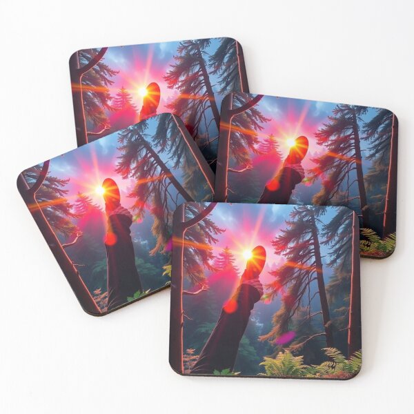 Item preview, AI Dreamscape Forest - Crimson Hand Light designed and sold by nhk999.