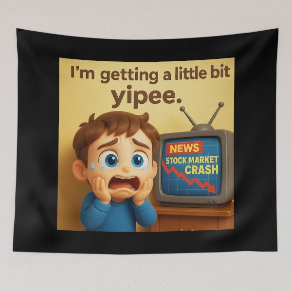 Item preview, "Little Bit Yipee - Stock Market Woes" designed and sold by MySheetMusicArt.
