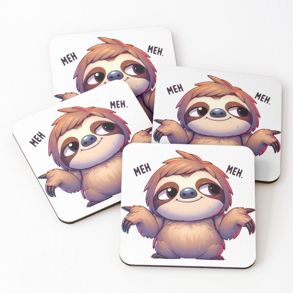 Item preview, three toed sloth, kawaii, chibi designed and sold by TrueArtVibes.