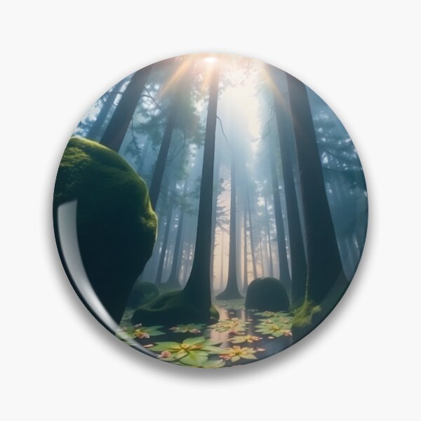 Item preview, AI Dreamscape Portal - Mystical Sunlit Forest designed and sold by nhk999.