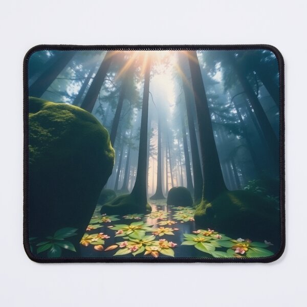 Item preview, AI Dreamscape Portal - Mystical Sunlit Forest designed and sold by nhk999.