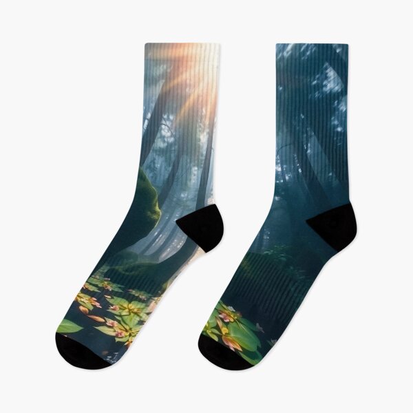 Item preview, AI Dreamscape Portal - Mystical Sunlit Forest designed and sold by nhk999.