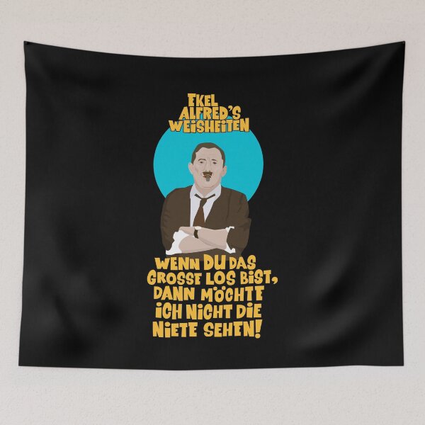 Item preview, Alfred Tetzlaff Zitat Satire Illustration - Ein Herz und eine Seele  designed and sold by Boogosh.