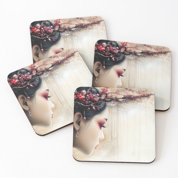Item preview, Scarlet Adornment: Whispers of Winter Bloom designed and sold by bloorose.