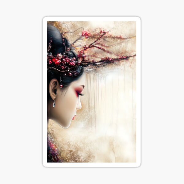 Item preview, Scarlet Adornment: Whispers of Winter Bloom designed and sold by bloorose.