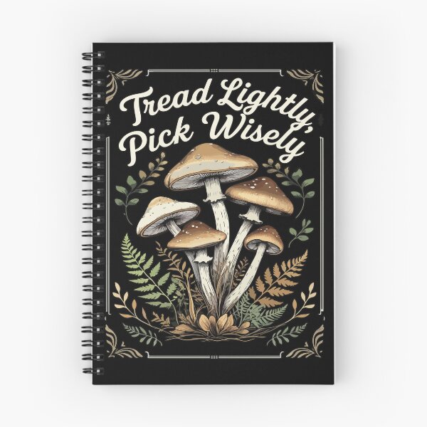 Item preview, Tread Lightly, Pick Wisely - Responsible Mushroom Hunting Design designed and sold by philippo artworks.
