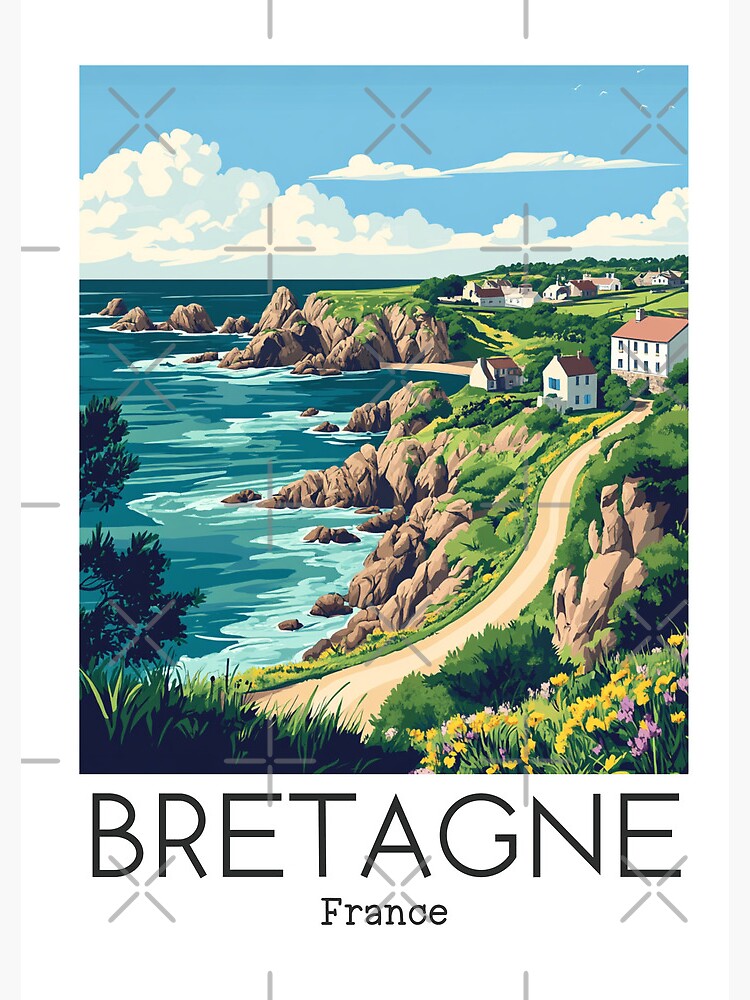 A Vintage Illustration of Bretagne - France 