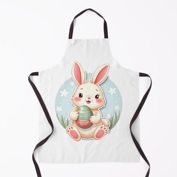 Artikelvorschau, Süßer Osterhase mit dekoriertem Ei – Entzückender Frühlingsaufkleber entworfen und verkauft von www.contentcraze.in.