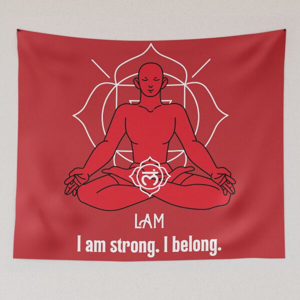Item preview, Root Chakra (Muladhara) – LAM – I Am Strong. I Belong. designed and sold by PranaLume.
