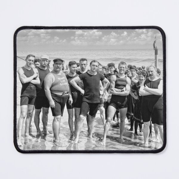 Item preview, Coney Island Lifeguards and Bathers, 1900 – Vintage Beach Portrait designed and sold by Daniel Hagerman.