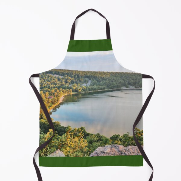 Item preview, Golden Hour Landscape with view on the Lake from East Bluff Devil's Lake State Park, Wisconsin, USA designed and sold by Maryna Gumenyuk.