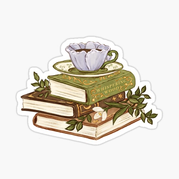 Item preview, Book and Tea at the Library designed and sold by hwainio.