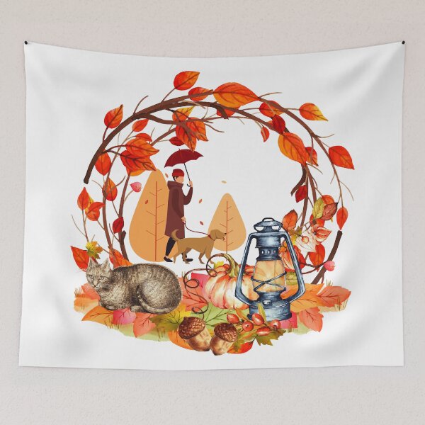 Item preview, Autumn Rain Walk – Cozy Stroll in the Rain designed and sold by PnrArtDesign.