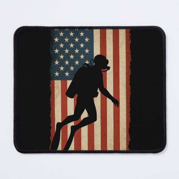 Item preview, Diver over American flag designed and sold by Peycer.