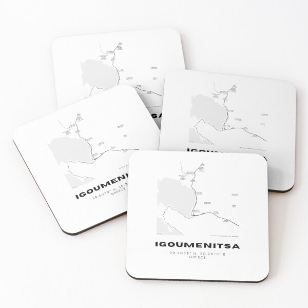 Item preview, Minimalist Black & White Igoumenitsa, Greece City Map designed and sold by RM-Journey.