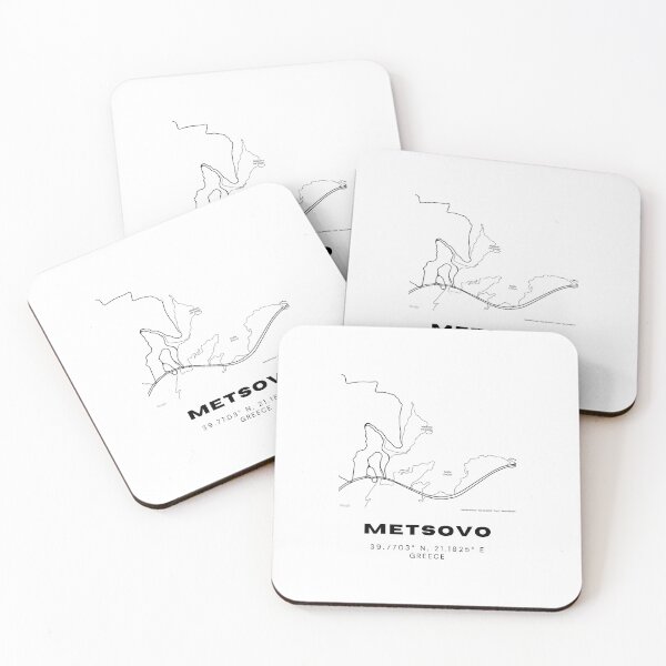 Item preview, Minimalist Black & White Metsovo, Greece City Map designed and sold by RM-Journey.
