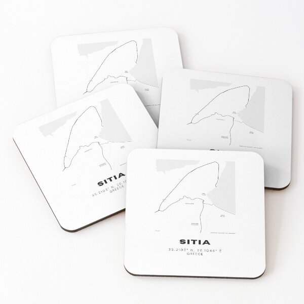 Item preview, Minimalist Black & White Sitia, Greece City Map designed and sold by RM-Journey.