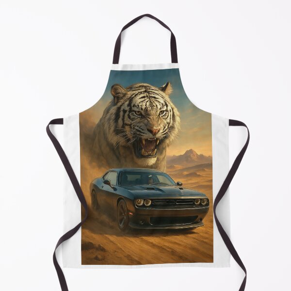 Item preview, A beautiful black car with a panther in desert and mountains designed and sold by CristianoArt.