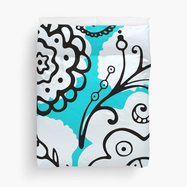 Item preview, Mid-Century Modern Floral Line Design On 1950's Blue designed and sold by DEC02.