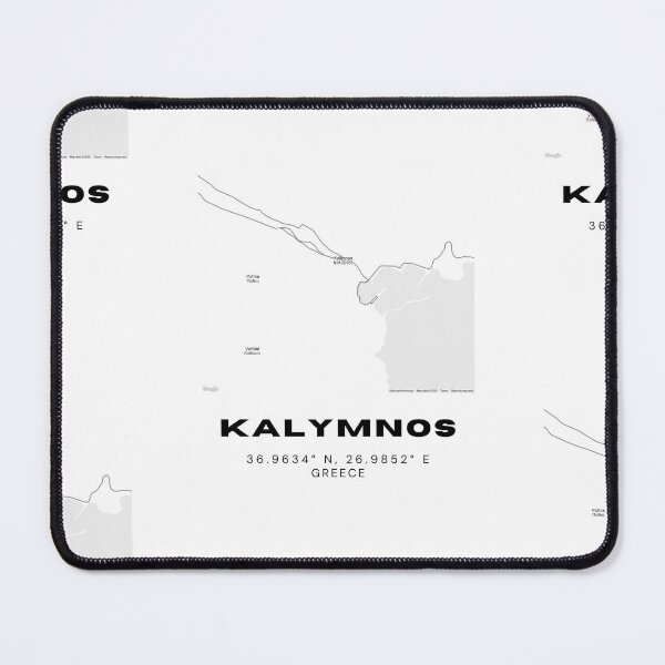 Item preview, Minimalist Black & White Kalymnos, Greece City Map designed and sold by RM-Journey.
