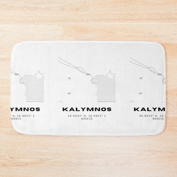 Item preview, Minimalist Black & White Kalymnos, Greece City Map designed and sold by RM-Journey.