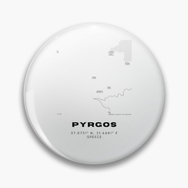 Item preview, Minimalist Black & White Pyrgos, Greece City Map designed and sold by RM-Journey.