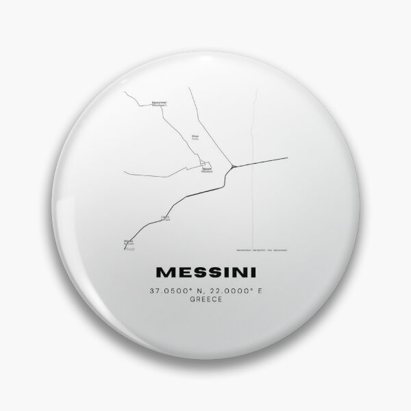 Item preview, Minimalist Black & White Messini, Greece City Map designed and sold by RM-Journey.