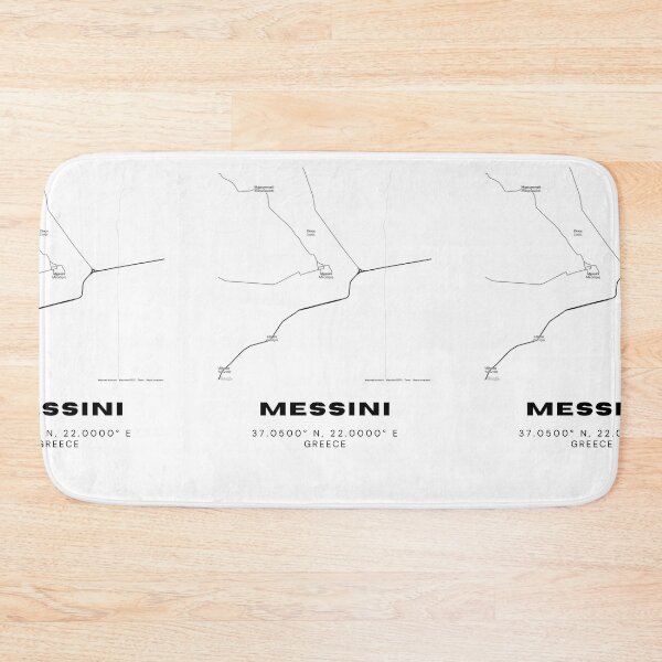 Item preview, Minimalist Black & White Messini, Greece City Map designed and sold by RM-Journey.