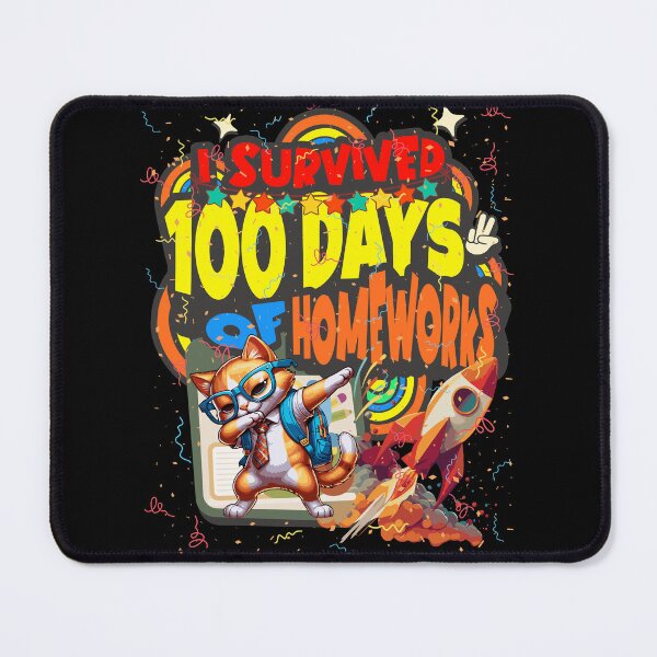 Item preview, I survived 100 Days Of Homeworks : Cat designed and sold by Eksama Design.