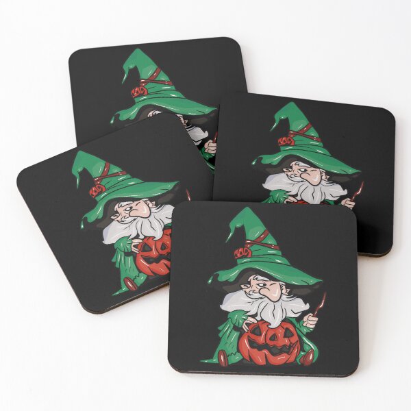 Item preview, Magical wizard elf with a pumpkin in a green suit designed and sold by Joncasmiart.