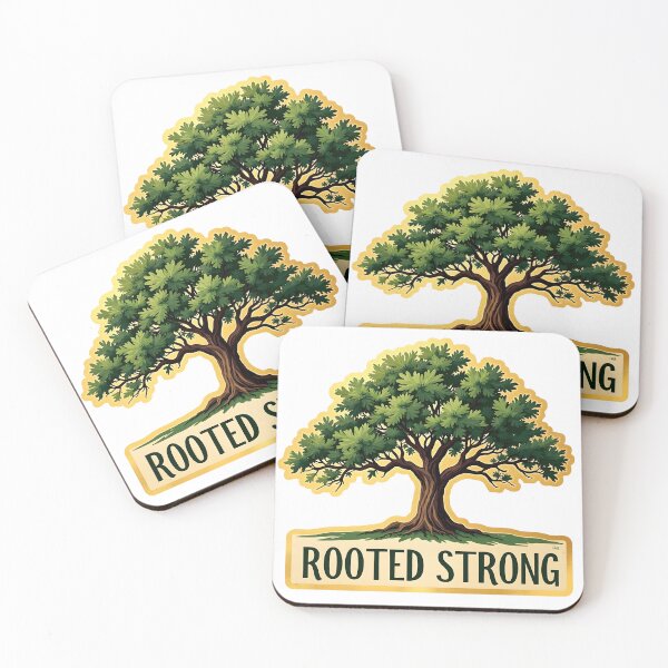 Item preview, "Rooted Strong" Tree - Inspirational Decal for Strength and Growth designed and sold by www.contentcraze.in.