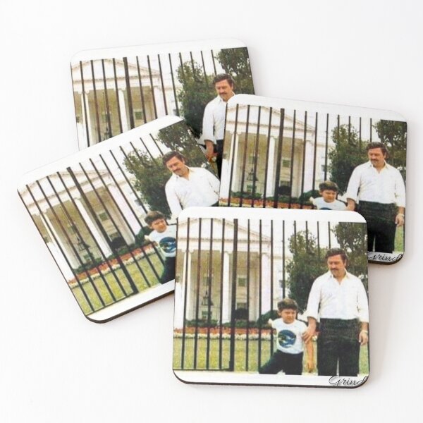 Item preview, Pablo Escobar and his son outside the White House while on the run designed and sold by Grind&Prosper .