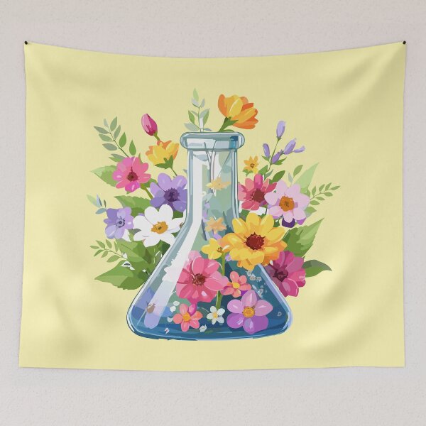 Artikelvorschau, Chemiebecher mit Blumen entworfen und verkauft von Modern-Phantom.