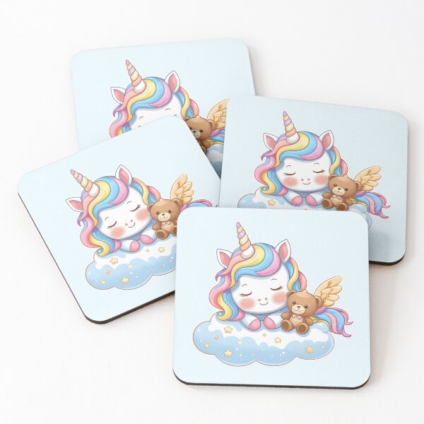 Item preview, Sleeping Unicorn with Teddy on Blue Cloud designed and sold by EpicPuzzles.