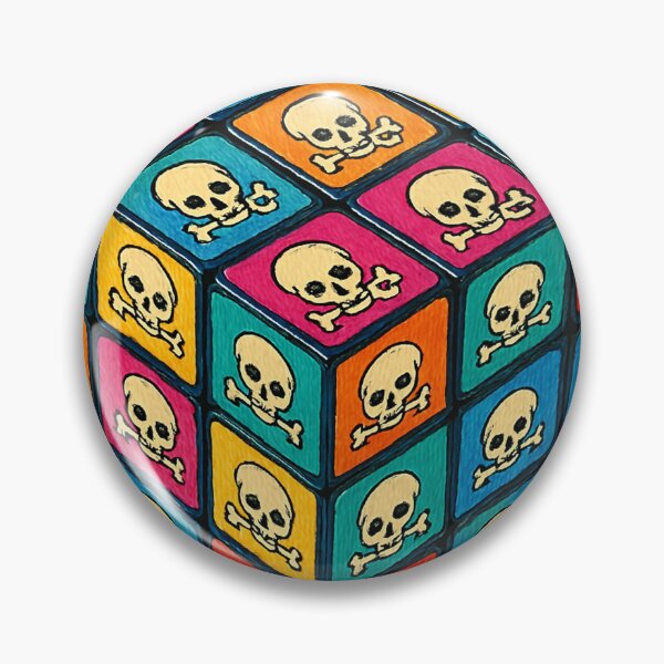 Item preview, Pop Art Skull Rubix Toy Puzzle Box designed and sold by studiodenny.