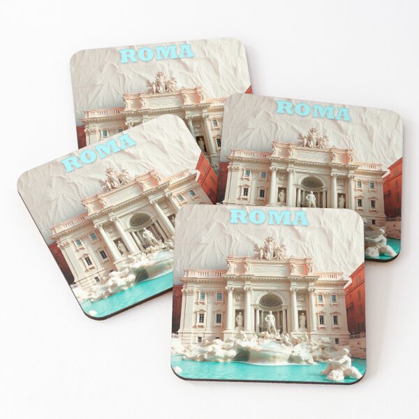 Item preview, ROME, Trevi Fountain sticker, poster with miniature design. designed and sold by UrbanTRIP.