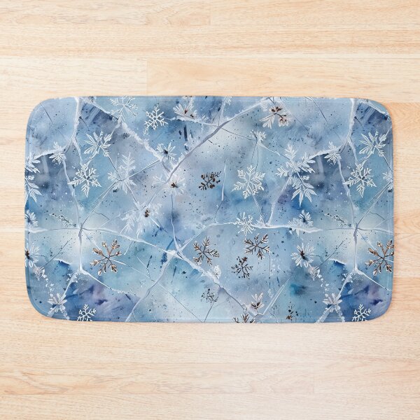 Item preview, Delicate Snowflakes on Cracked Glacial Ice in a Winter Abstract Design designed and sold by CoolPixels.