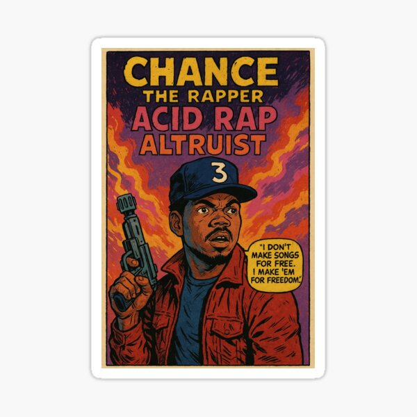 Aperçu de l'œuvre Affiche vintage de bande dessinée « Acid Rap Altruist » - Chance the Rapper créée et vendue par ac3iongDcreator.