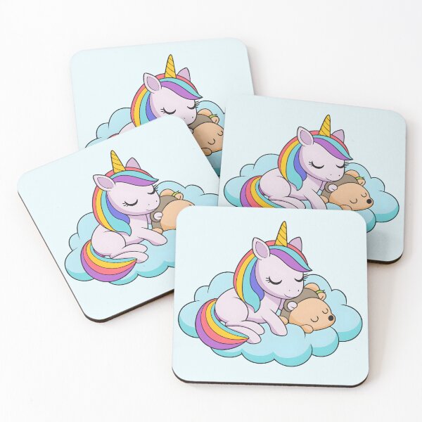 Item preview, Cute Sleeping Unicorn Holding Teddy Bear designed and sold by EpicPuzzles.