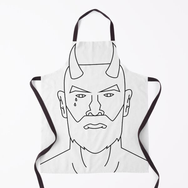 Item preview, Horned visage with tear and stern expression designed and sold by estebansequeira.