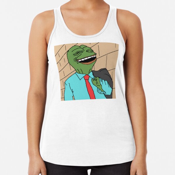 Pepe is smug Racerback Tank Top