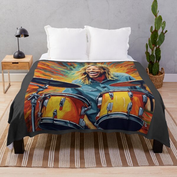 Item preview, "Rhythmic Lightning: Taylor Hawkins' Dynamic Beat" designed and sold by Artisticanvas.