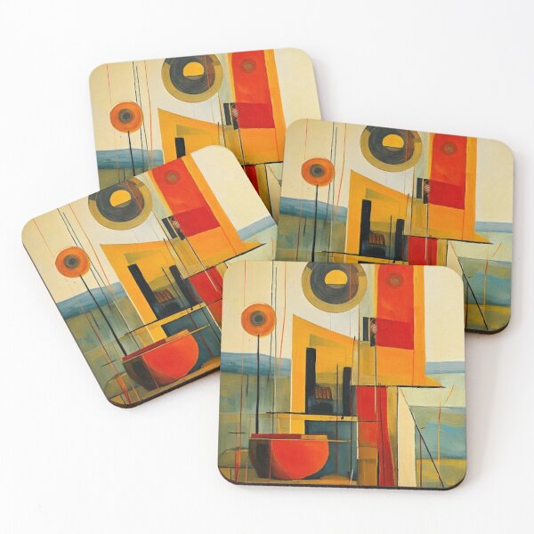 Item preview, Geometric  – Abstract Art in Retro Earth Tones- Mid-Century Modern designed and sold by CattlettArt.
